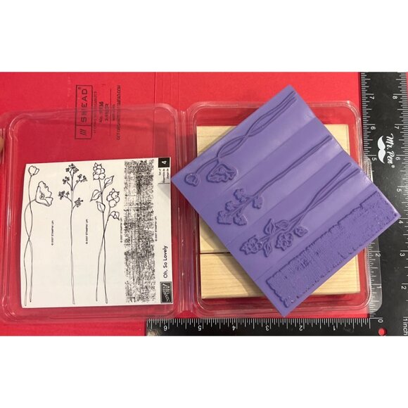 Stampin Up! Oh, So Lovely Wood Mounted Rubber Stamp Set 109499 - Picture 2 of 2